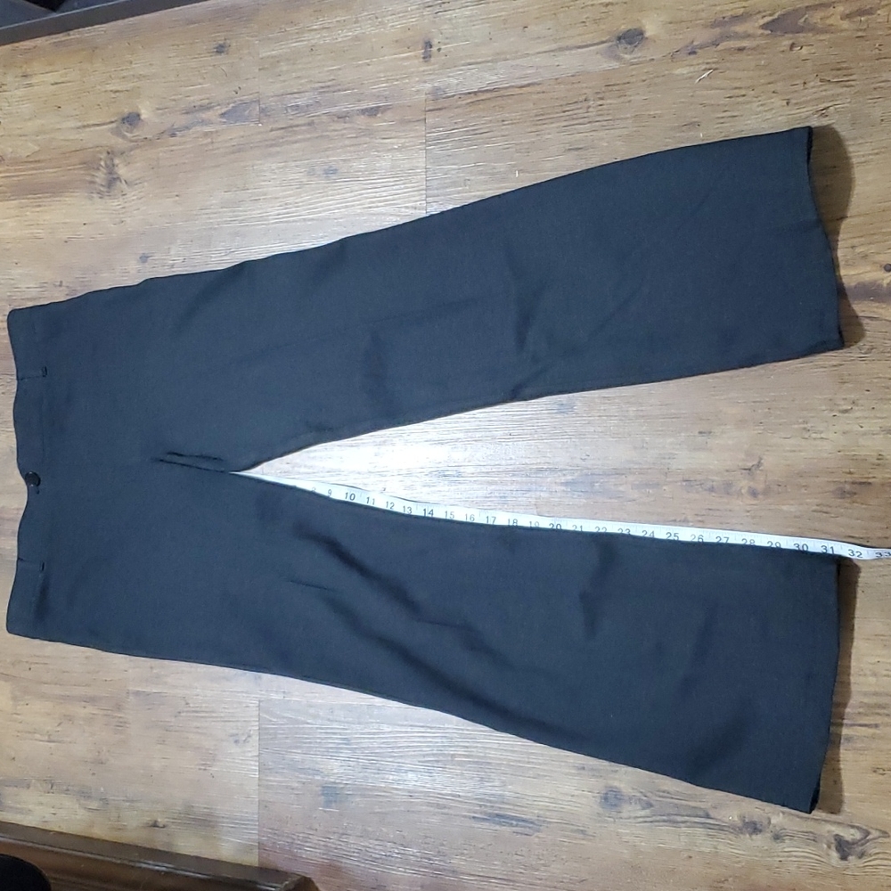 Betabrand charcoal gray straight leg tall pull on stretch trouser pants euc